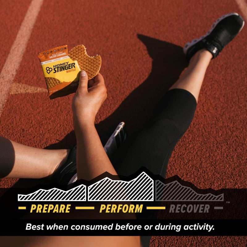 Honey Stinger Organic Gluten Free Salted Caramel Waffle, Energy Stroopwafel for Exercise, Endurance and Performance, Sports Nutrition for Home & Gym, Pre & Post Workout, Box of 16 Waffles, 16.96 Oz - Image 5