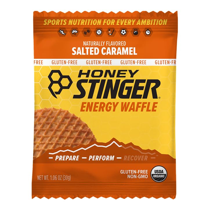Honey Stinger Organic Gluten Free Salted Caramel Waffle, Energy Stroopwafel for Exercise, Endurance and Performance, Sports Nutrition for Home & Gym, Pre & Post Workout, Box of 16 Waffles, 16.96 Oz - Image 2