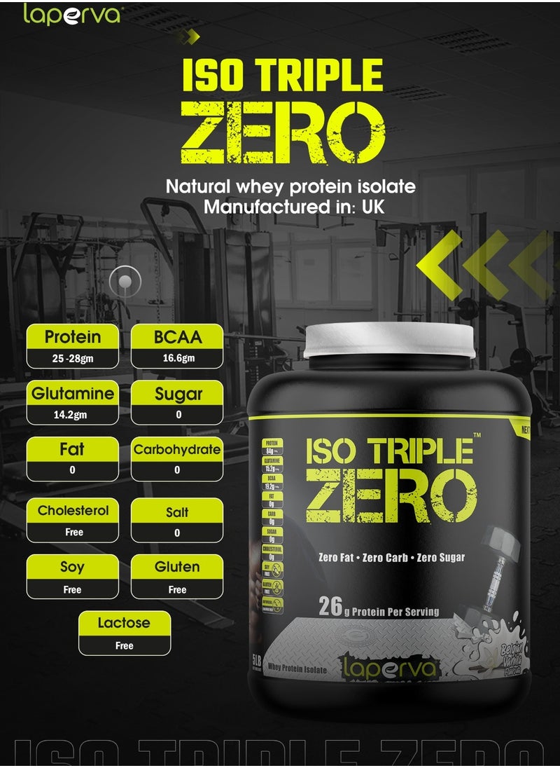 Laperva - Iso Triple Zero Next Generation Whey Protein Isolate Belgian Chocolate, 2 Lb - Image 1