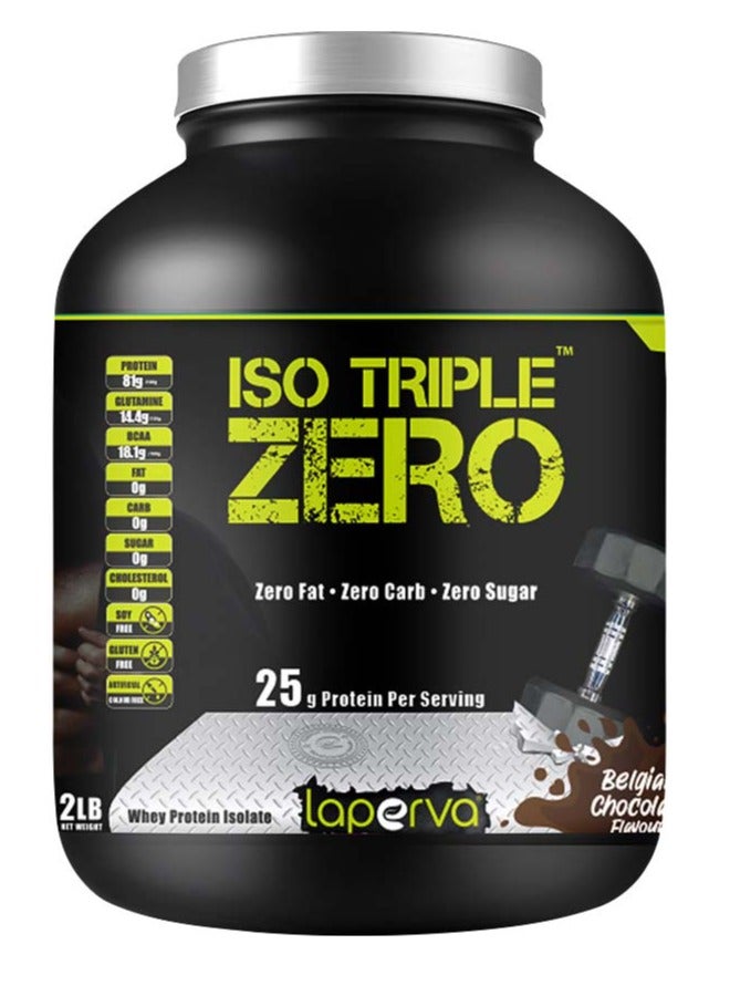 Laperva لابيرفا ايزو تريبل زيرو الجيل القادم من بروتين مصل اللبن المعزول، الشوكولاتة البلجيكية، 2 رطل - Image 2