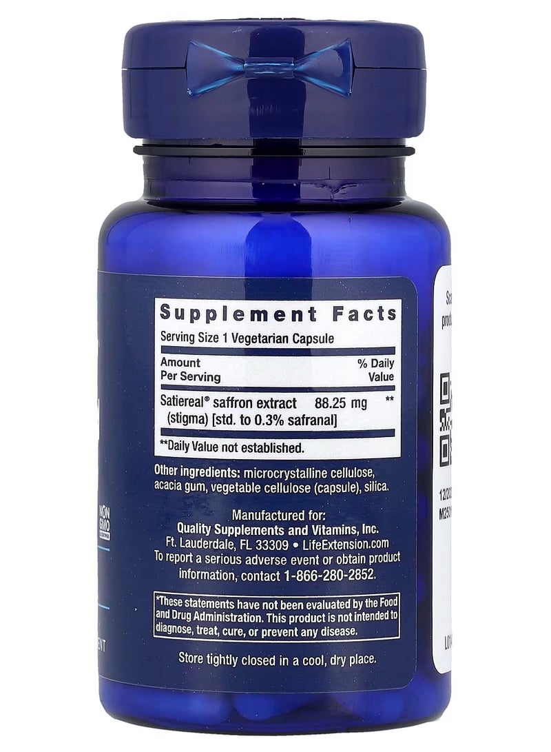 لايف إكستنشن تمديد الحياة، الزعفران المُحسَّن، 60 كبسولة نباتية (88.25 مجم لكل كبسولة) - Image 2