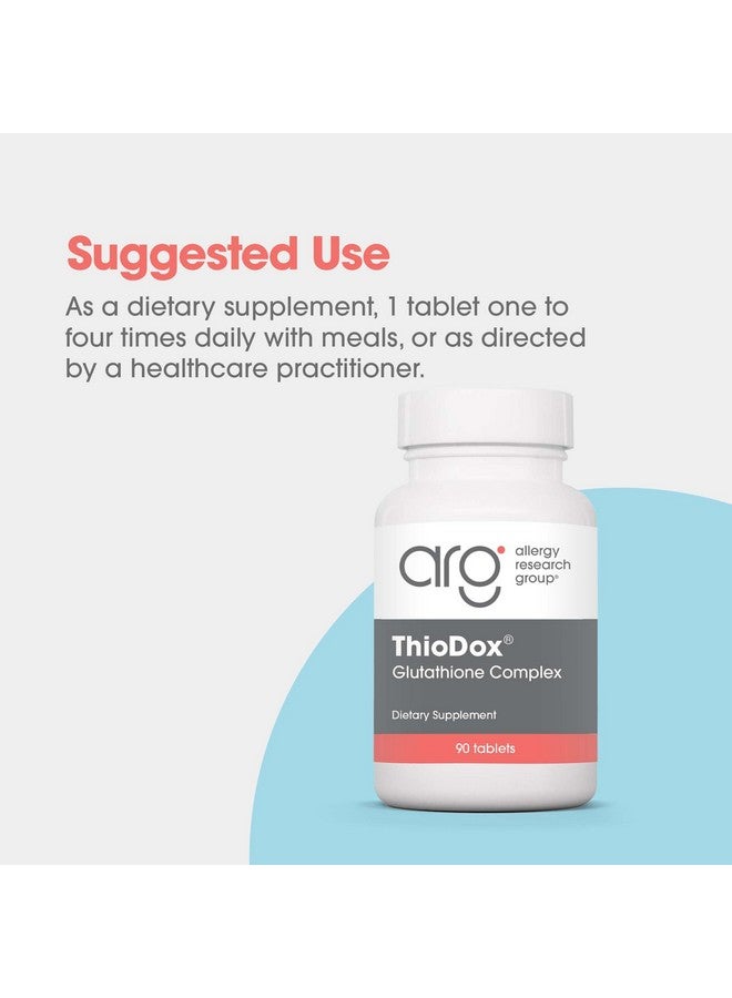 اليرجي ريسيرتش جروب مجموعة أبحاث الحساسية ThioDox Supplement - مركب الجلوتاثيون، L-Glutathione مع فيتامين C، NAC، حمض ألفا ليبويك، أقراص - 90 قرصًا - Image 4
