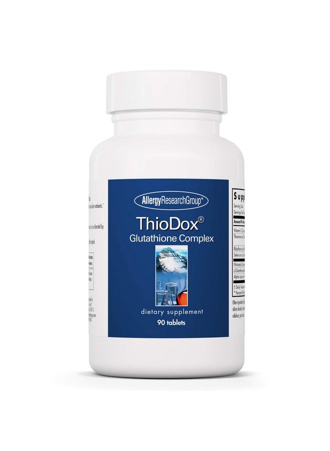 اليرجي ريسيرتش جروب مجموعة أبحاث الحساسية ThioDox Supplement - مركب الجلوتاثيون، L-Glutathione مع فيتامين C، NAC، حمض ألفا ليبويك، أقراص - 90 قرصًا - Image 1