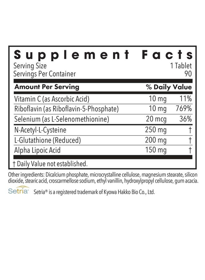 اليرجي ريسيرتش جروب مجموعة أبحاث الحساسية ThioDox Supplement - مركب الجلوتاثيون، L-Glutathione مع فيتامين C، NAC، حمض ألفا ليبويك، أقراص - 90 قرصًا - Image 3