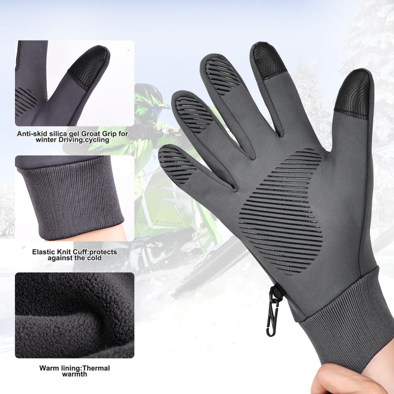 SSAXIGC Winter Waterproof Gloves with Touchscreen Fingers for Men Women ï¼ŒWindproof Liner Thermal for Running Cycling Driving Hiking - Image 3