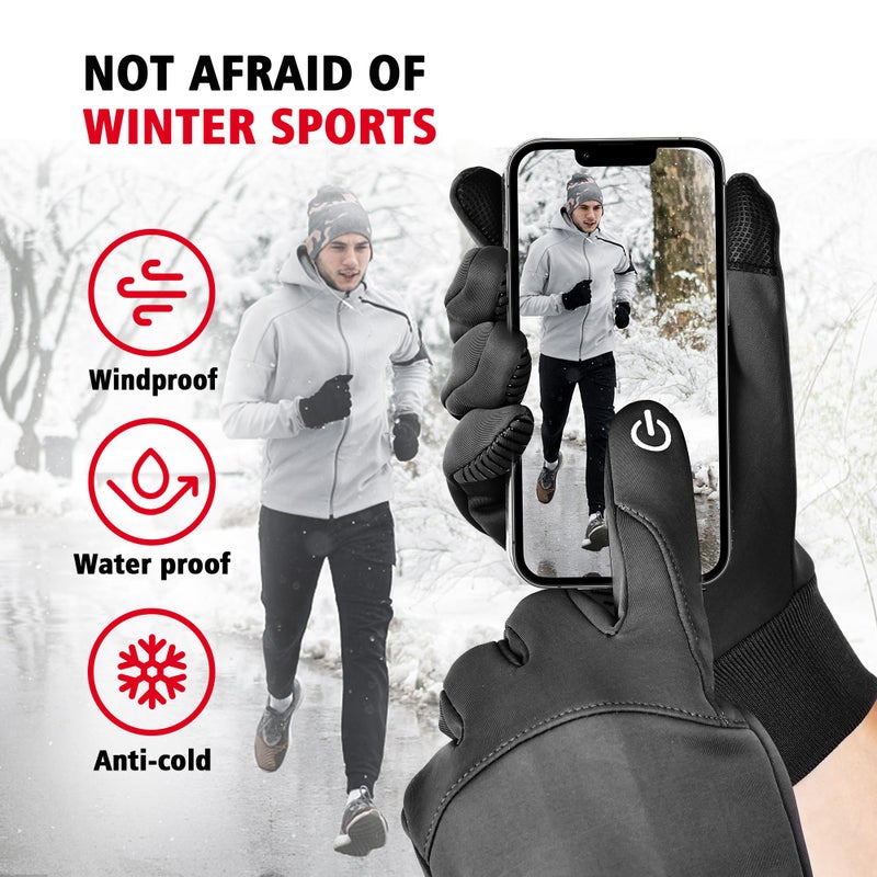 SSAXIGC Winter Waterproof Gloves with Touchscreen Fingers for Men Women ï¼ŒWindproof Liner Thermal for Running Cycling Driving Hiking - Image 5