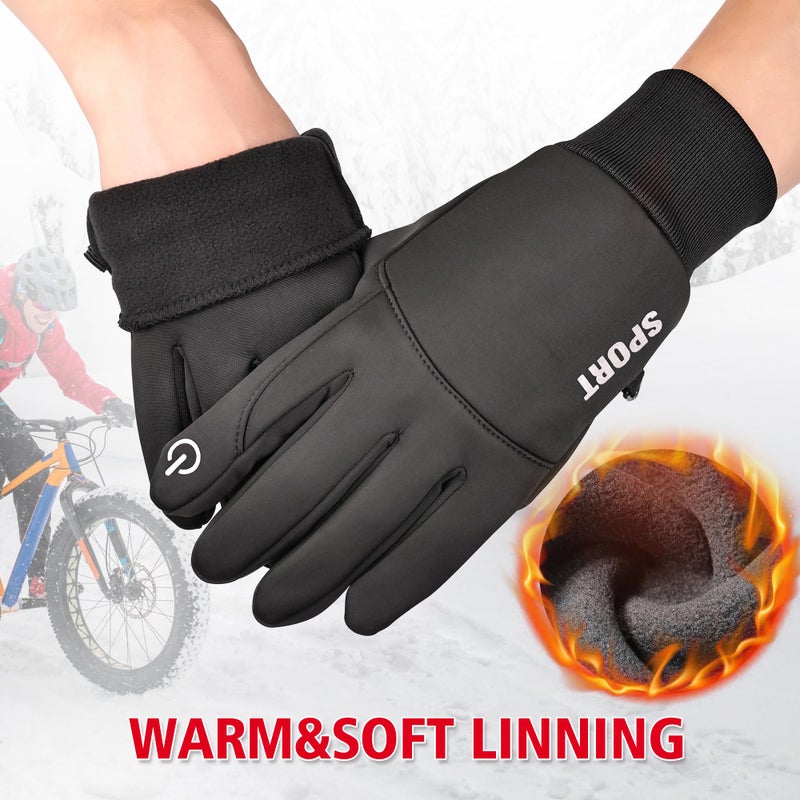 SSAXIGC Winter Waterproof Gloves with Touchscreen Fingers for Men Women ï¼ŒWindproof Liner Thermal for Running Cycling Driving Hiking - Image 4