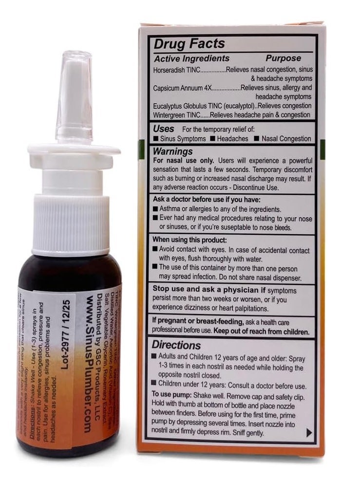 Sinus Plumber Nasal Spray - 1 Bottle - Image 3