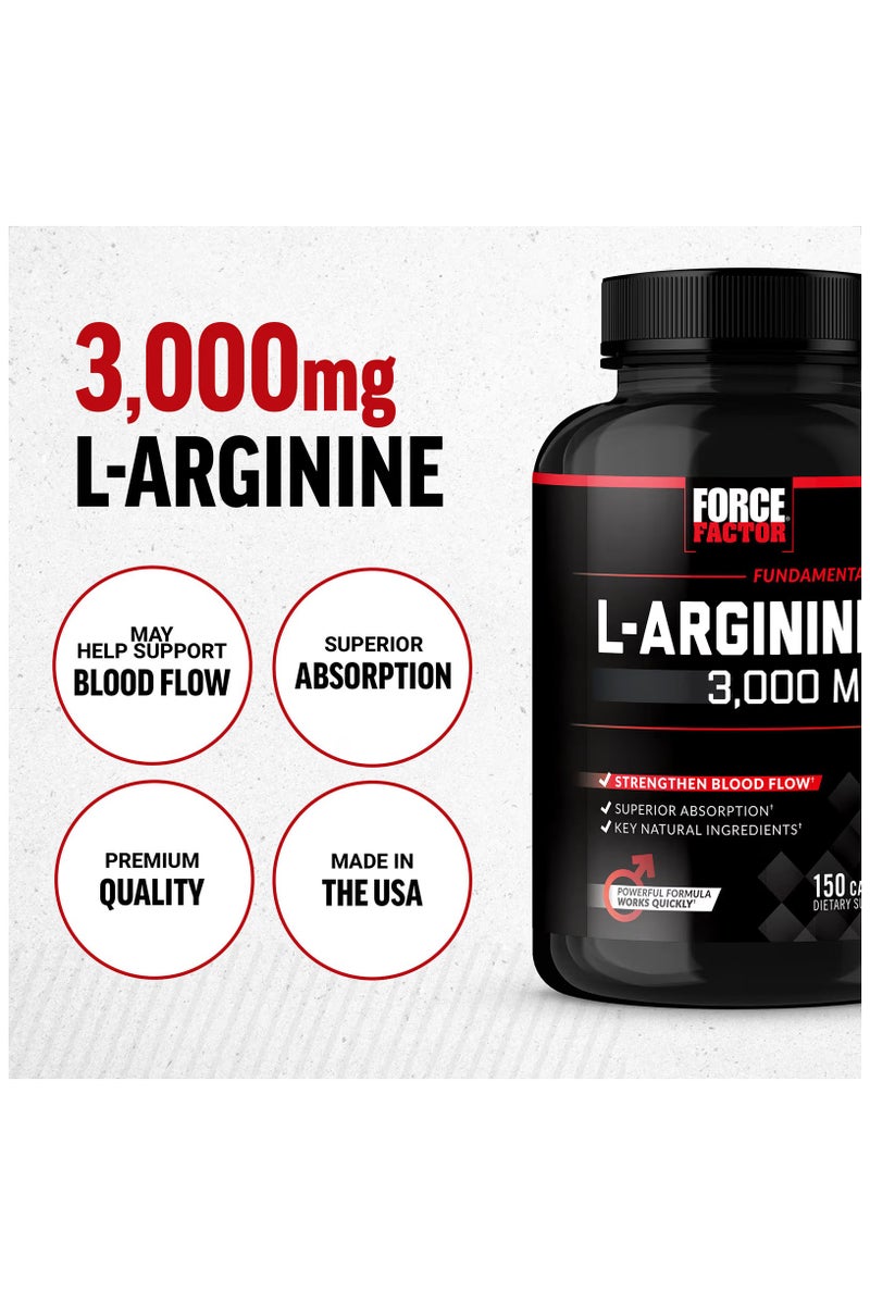Force Factor vitamin L-Arginine, 3,000 mg, 150 Capsules - Image 2