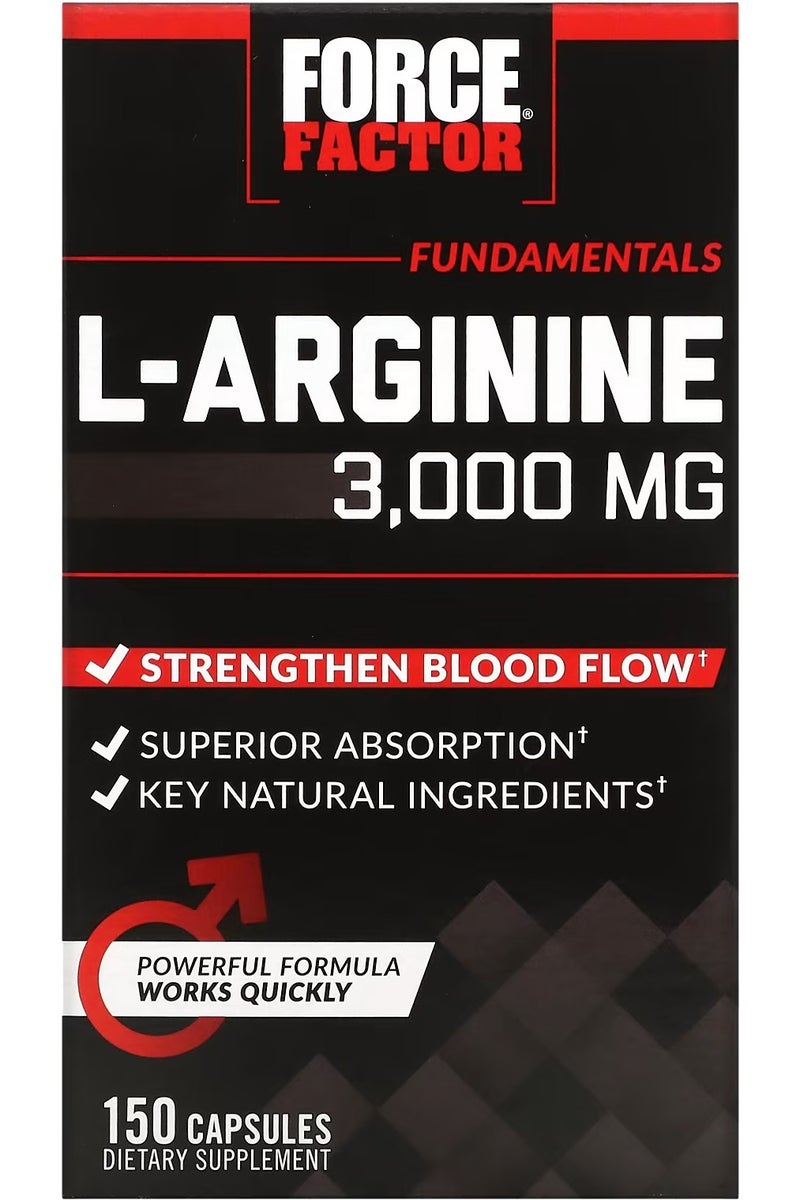Force Factor vitamin L-Arginine, 3,000 mg, 150 Capsules - Image 3