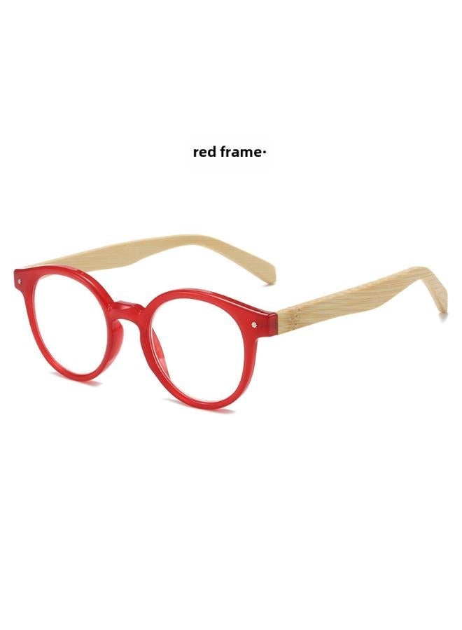 NIBEMINENT Craft Bamboo Leg Color Reading Presbyopic Glasses For The Elderly Bright Painted Rice Nail Spring Hd 