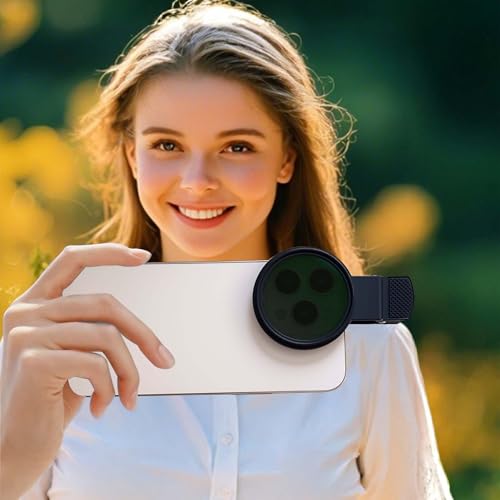 Yadsux 52mm Clip-on ND 2-400 Phone Lens Filter for iPhone16 15 14 13 12 11,Samsung BLU, Motorola, Xiaomi and Other Smart Phones.Neutral Density Used for reducing Light and for time-Lapse Photography. - Image 2