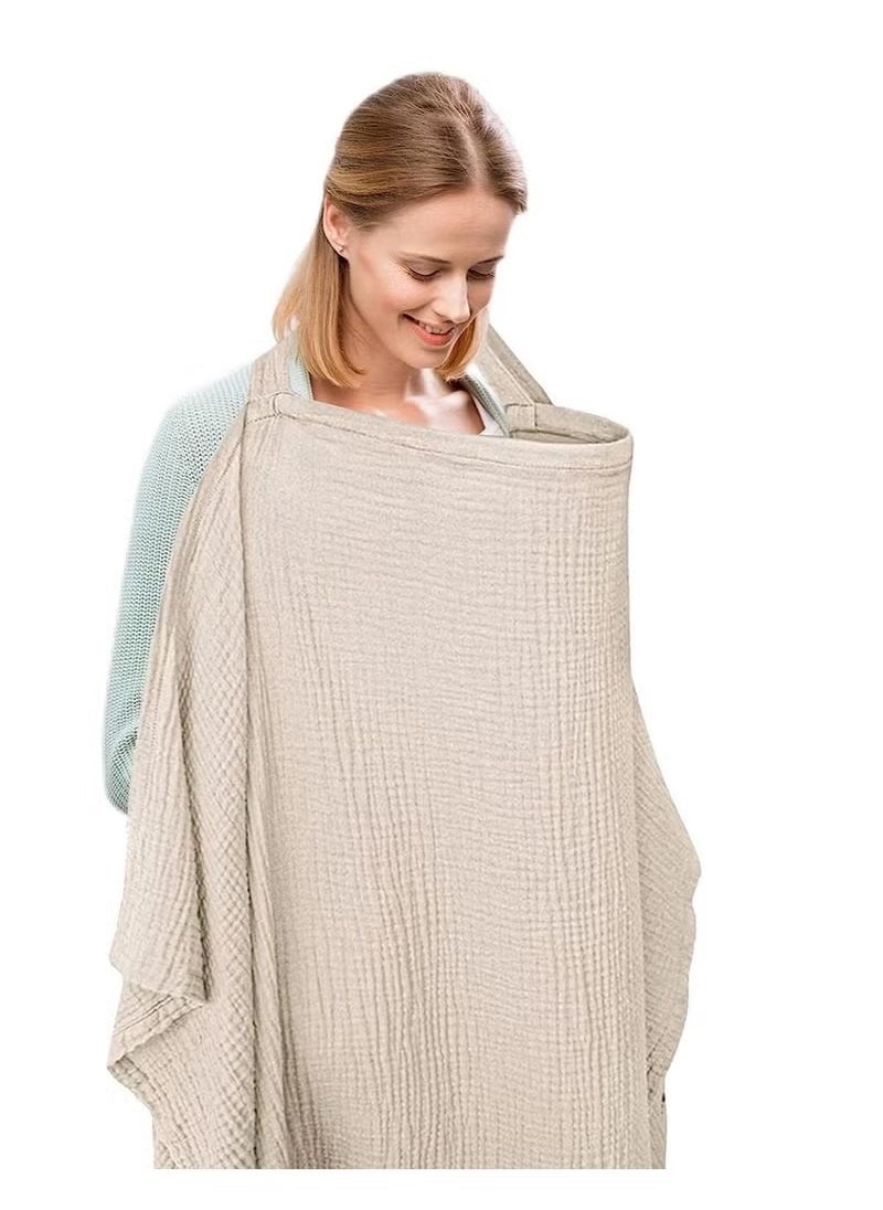 Gonice Breastfeeding cover, privacy cotton breast feeding cover cloak, 360 degree, breathable, comfortable breast feeding cover, with adjustable shoulder straps  - Image 1