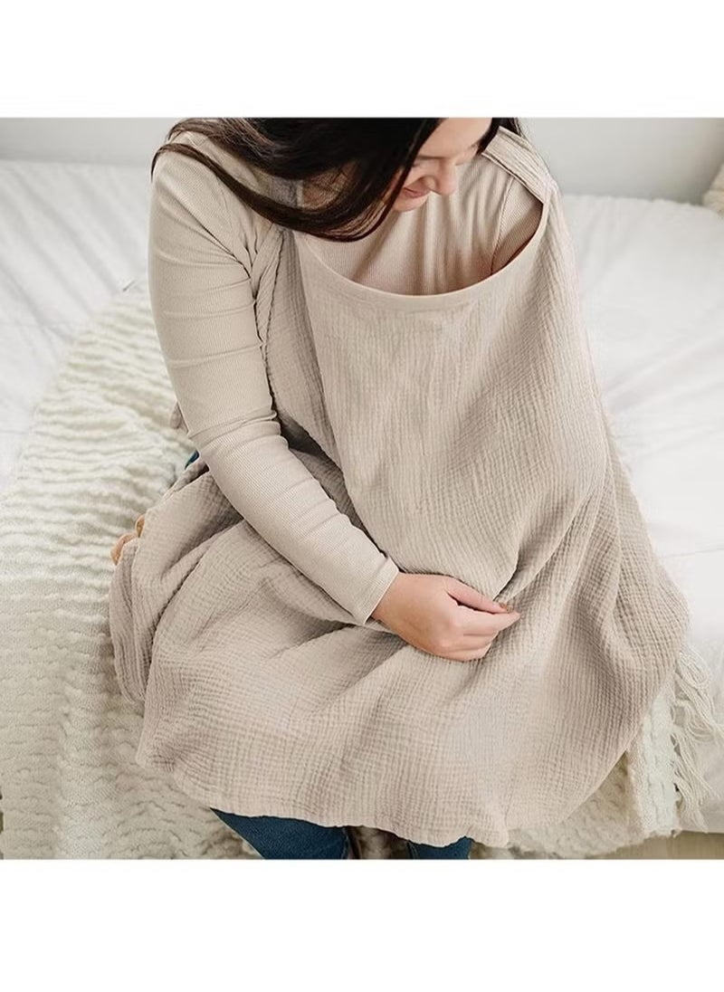 Gonice Breastfeeding cover, privacy cotton breast feeding cover cloak, 360 degree, breathable, comfortable breast feeding cover, with adjustable shoulder straps  - Image 4