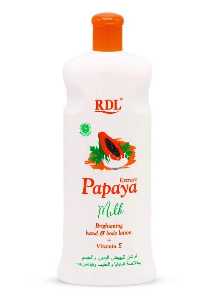 Brightening Hand & Body Lotion with Papaya & Milk - 600 ml