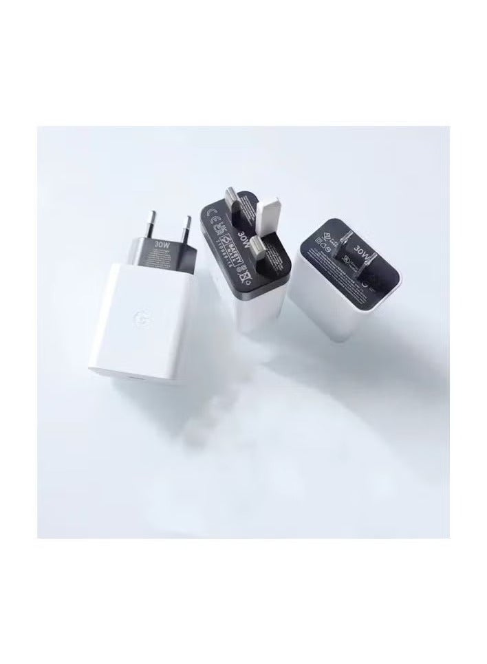 30W USB-C PD Fast Charger with UK 3-Pin Plug – Power Delivery Wall Adapter for Smartphones, Tablets & USB-C Devices | Compact High-Speed Charger with Overheat & Overcharge Protection | Universal Compatibility | Travel-Friendly USB-C Wall Plug