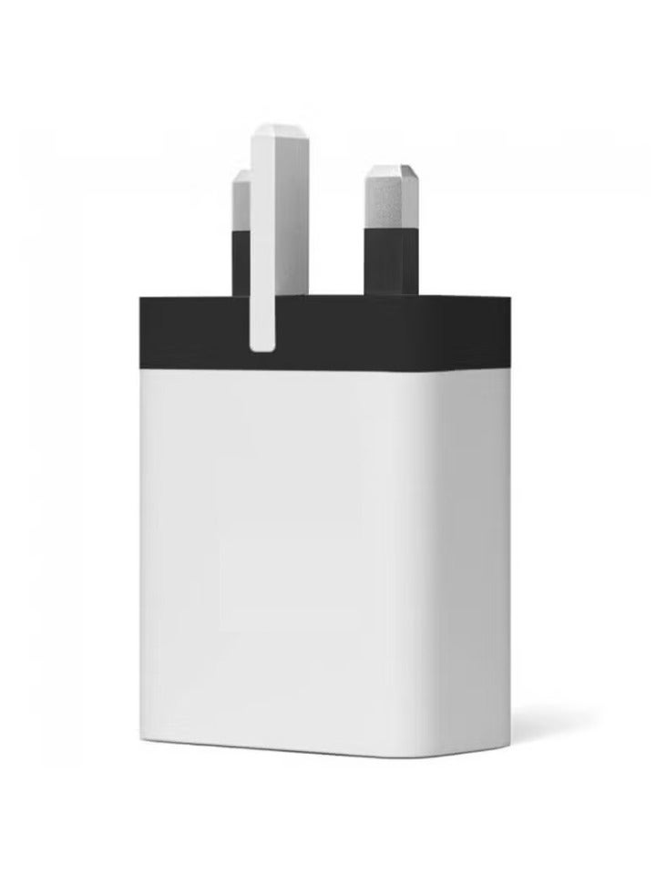 30W USB-C PD Fast Charger with UK 3-Pin Plug – Power Delivery Wall Adapter for Smartphones, Tablets & USB-C Devices | Compact High-Speed Charger with Overheat & Overcharge Protection | Universal Compatibility | Travel-Friendly USB-C Wall Plug