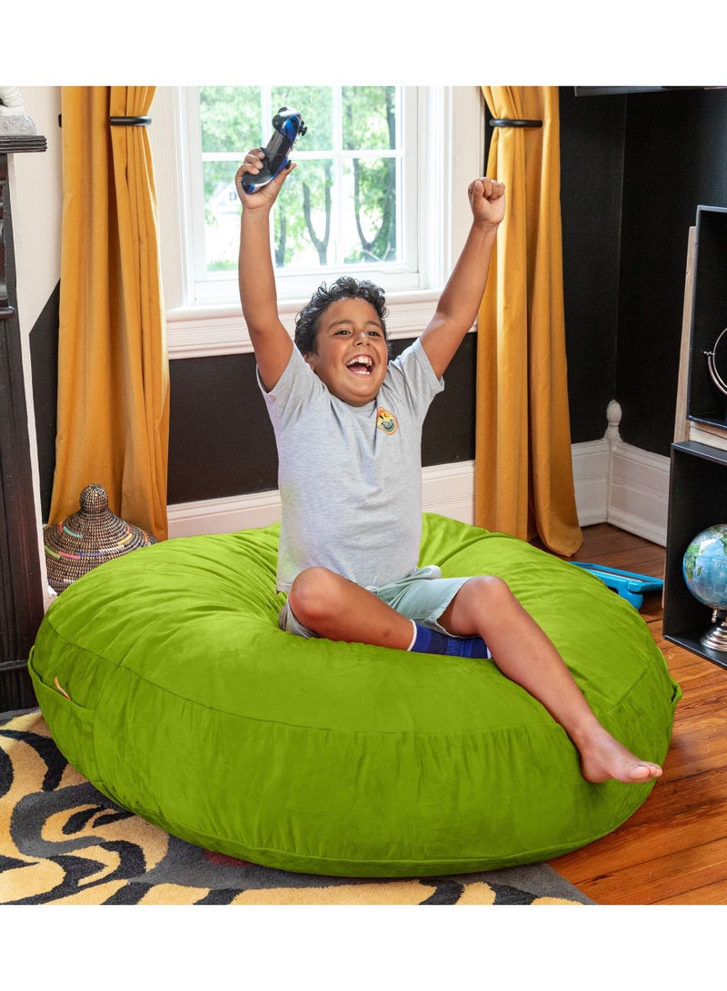 Comfy Comfy Premium Quality Oversized XXL Green Velvet Bed Cocoon Bean Bag  - Image 2