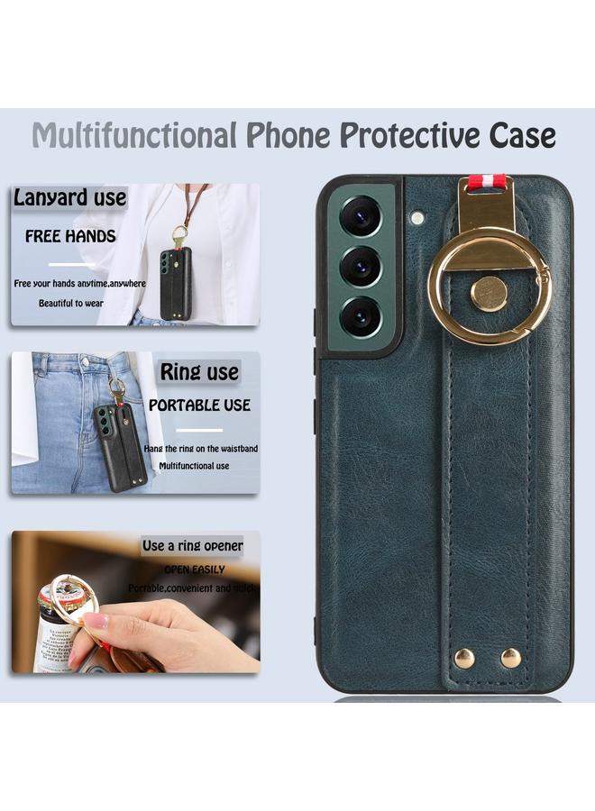 اس-توب جراب خلفي من الجلد لهاتف Samsung Galaxy S22 5G مع سوار معصم - Image 5