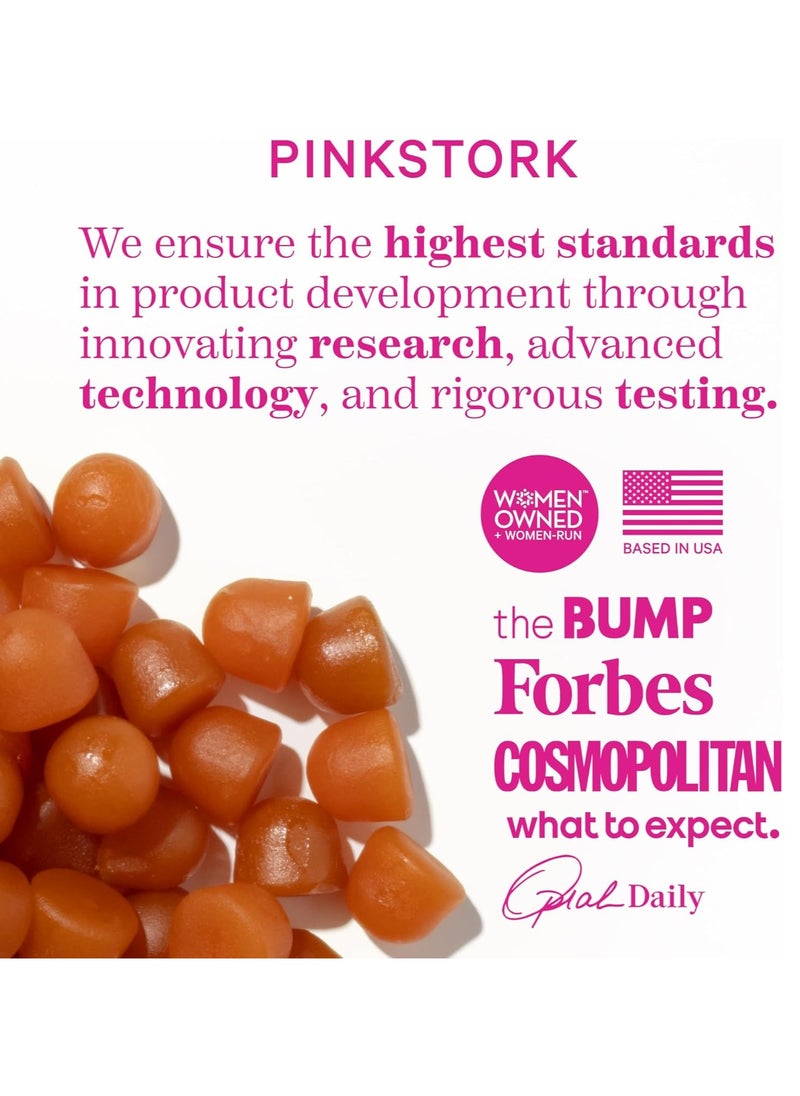 Pink Stork - Premium Fertility Gummies, Mango Pineapple Flavor, 60 Gummies - Image 1