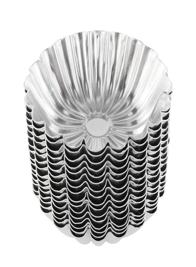 Bezall 20Pcs Egg Tart Molds, Mini Tart Pan Aluminium Pie Tins Cupcake Cake Baking Cups - Image 1