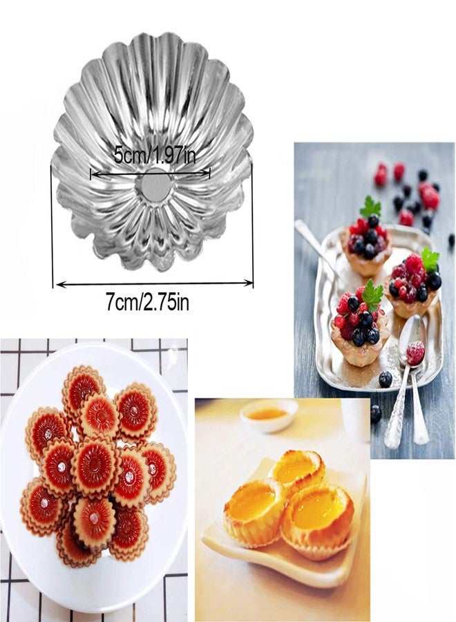 Bezall 20Pcs Egg Tart Molds, Mini Tart Pan Aluminium Pie Tins Cupcake Cake Baking Cups - Image 5