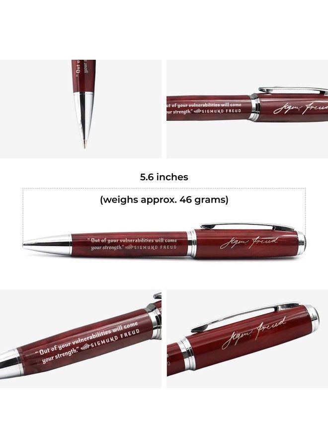 Inkstone Sigmund Freud Engraved Quote Pen Out Of Your Vulnerabilities Will Come Your Strength. Psychology Gifts For Psychologists Guidance Counselors Psychology Students Therapists - Image 5