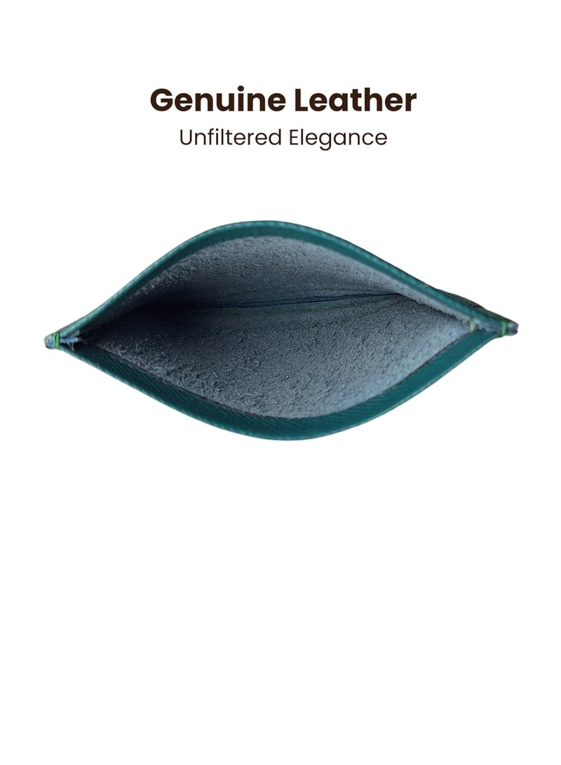 LUKADAH - Genuine Full Grain Handmade Leather Wallet, Ultra Slim Minimalist Secure Thin Credit/Debit CC Card Holder for Men & Women - Image 3