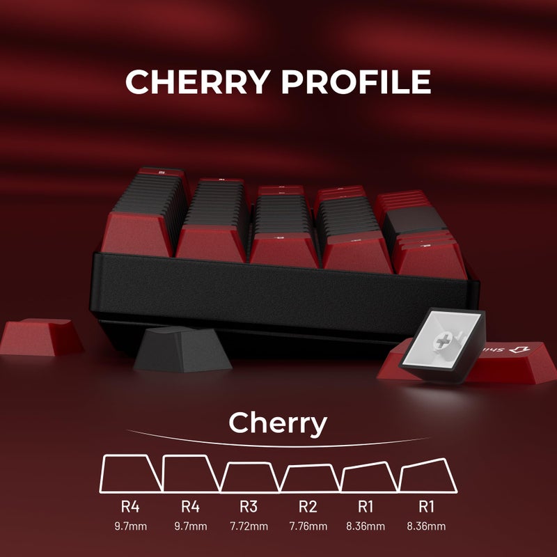 GMKWTL XVX Double Shot PBT Keycaps Set 216 Keys, Cherry Profile Custom Keyboard Keycaps, Jade Translucent Key caps Compatible with 61/64/68/84/87/100/104/108 ANSI and ISO Layout Mechanical Keyboard - Image 4