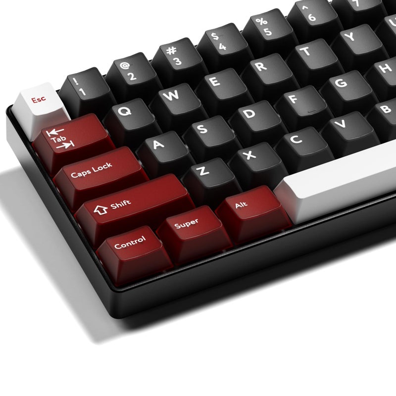 GMKWTL XVX Double Shot PBT Keycaps Set 216 Keys, Cherry Profile Custom Keyboard Keycaps, Jade Translucent Key caps Compatible with 61/64/68/84/87/100/104/108 ANSI and ISO Layout Mechanical Keyboard - Image 1
