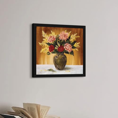 ArtX Paper Flower Wall Art Framed Painting, Wall Decor For Living Room, Multicolor, Floral, 13 X 13 inches, Set of 1 (AXB00321-FLR) - Image 5