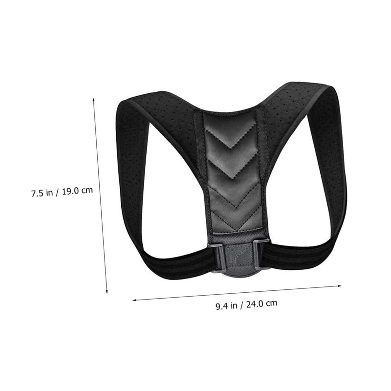 Adjustable Posture Corrector Belt For Men And Women Breathable PU Leather Back Support - Image 4