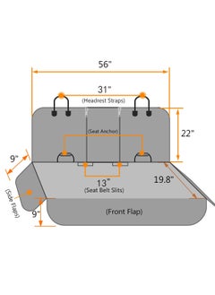 KYD Dog Car Cover for Back Seat Cover Protector Waterproof Dog Seat Covers for Cars, Car Seat Protector for Dogs with 1 Dog Seat Belt, Nonslip Back Seat Cover for Kids, Trucks & SUV  - Image 4