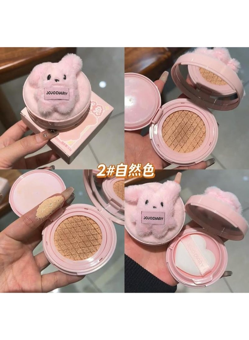 JOJO DIARY FLUFFY RABBIT AIR COUSHION BB CREAM - LONG LASTING -NO 02-NATURAL COLOR -13g - Image 4