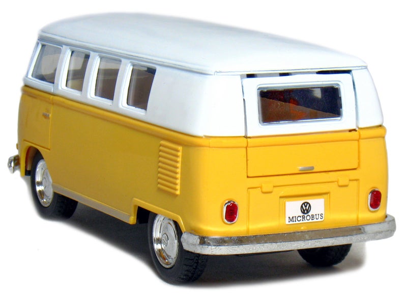 KiNSMART 5in Die-cast 1962 VW Classic Bus 1/32 Scale (Yellow), Pull Back n Go Action. For unisex - Image 3