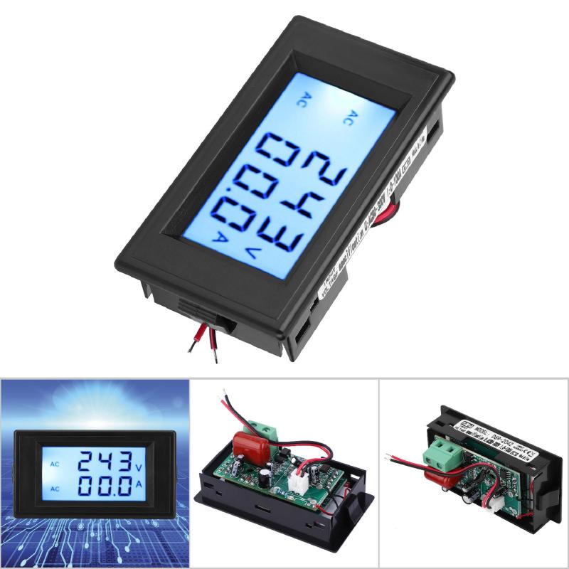 AC Voltage Meter AC80-300V Dual Display Simultaneous Measurements - Blue Backlit LCD Easy Reading In Any Lighting AC Current Meter AC0-100A High Accuracy 1% ± 2-Digit for Electrical Testing Profession - Image 2