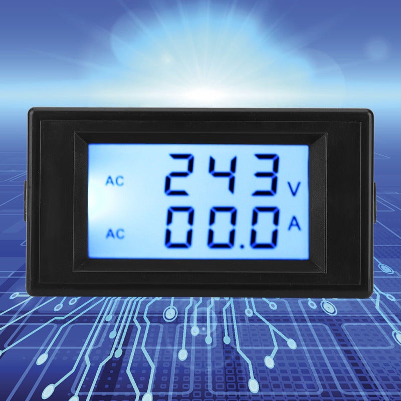 AC Voltage Meter AC80-300V Dual Display Simultaneous Measurements - Blue Backlit LCD Easy Reading In Any Lighting AC Current Meter AC0-100A High Accuracy 1% ± 2-Digit for Electrical Testing Profession - Image 1
