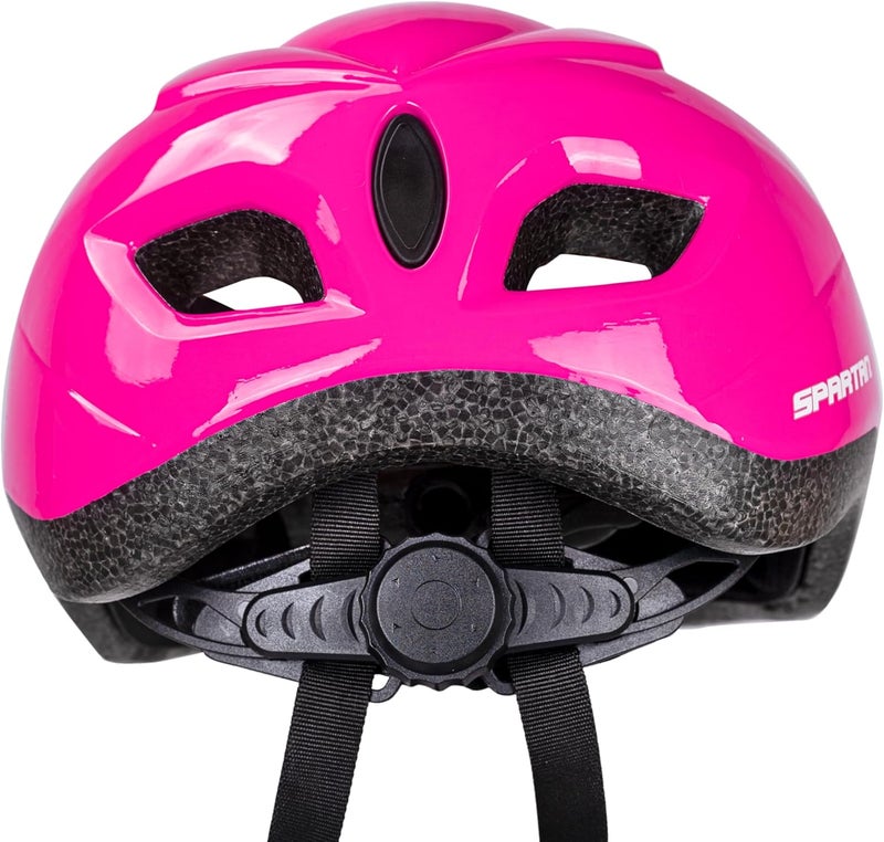 Spartan Kids Helmet in Pink for Ages 3–6 | Small Size 50–54cm | Bike, Scooter & Skate Safety Gear | Lightweight Shell with Air Vents & Adjustable Fit System for Toddlers & Young Riders | SP-KIDS-PINK - Image 4