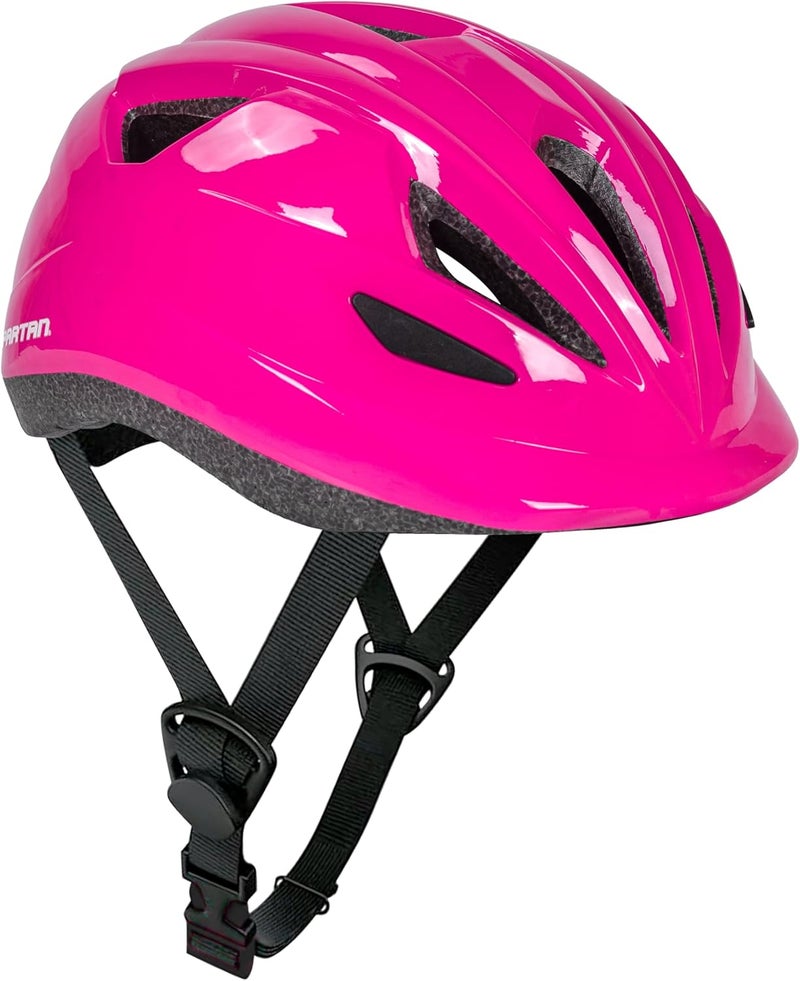 Spartan Kids Helmet in Pink for Ages 3–6 | Small Size 50–54cm | Bike, Scooter & Skate Safety Gear | Lightweight Shell with Air Vents & Adjustable Fit System for Toddlers & Young Riders | SP-KIDS-PINK - Image 1