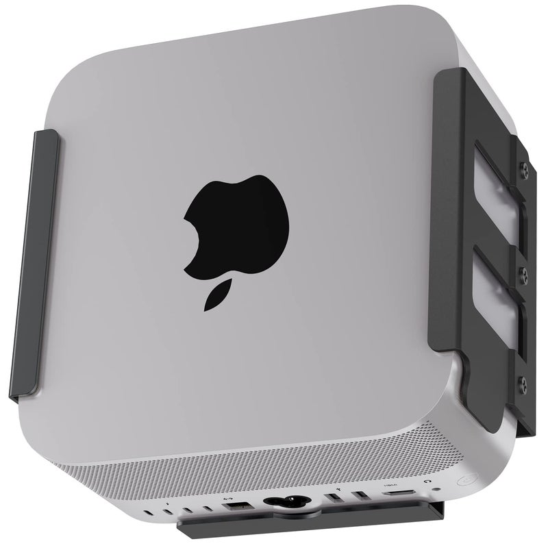 IFCASE Mac Studio Mount, IFCASE Heat Dissipation Design Anti-Scratch Inner Aluminum Under Desk, Wall Mount Stand for Mac Studio M2 M1 Max, Ultra (Black) - Image 1