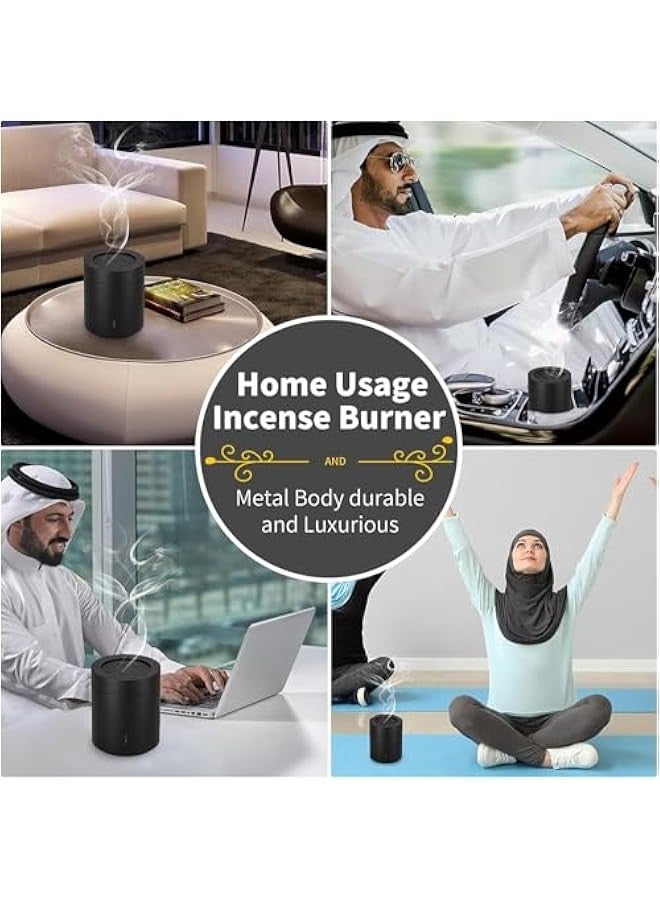 Rotating flip Electric Incense Burner bakhoor Portable USB Charging Smart Electronic Aromatherapy Machine (Special Coal briquettes Charcoal Fragrance)  - Image 2