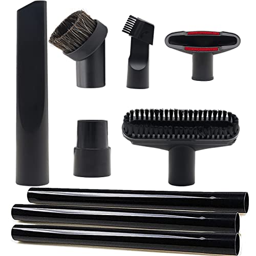 9 Pcs Vacuum Attachments Fit for Shop Vac Accessories 1 14 3 Pcs Vacuum Extension Wand 1 14 inch 32 mm 1 38 inch 35 mm Vacuum Hose Adapter 1 14 inch Vacuum Cleaner Accessories Brush Kit