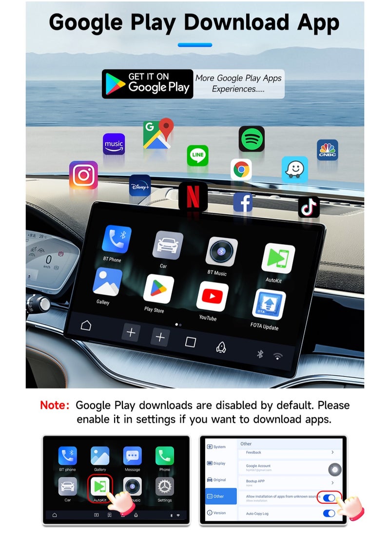 Carlinkit - CarlinKit Lite S Android TV Box 5-In-1 4GB RAM + 32GB ROM Wireless Adapter Support Netflix IPTV Wireless Android Auto&CarPlay Dongle For Car Radio HDMI Output 1080P - Image 1