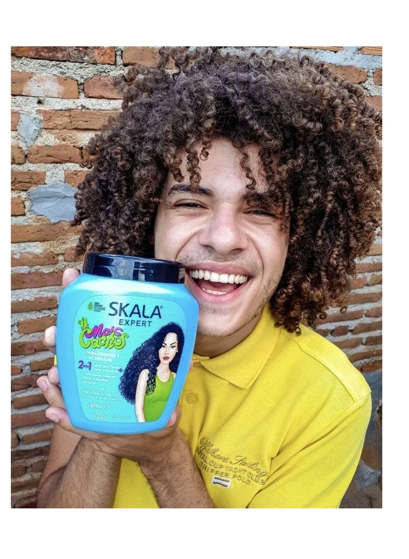 SKALA SKALA Hair Type 3ABC - Eliminate Anti Frizz, For Curly Hair -2 in 1 Conditioning Treatment Cream and Cream To Comb -100% VEGAN - Extra Large Size 1 kg  - Image 3