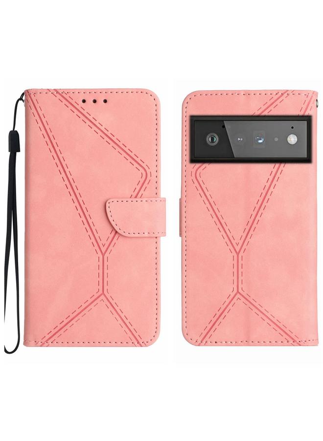 Case For Google Pixel 6 Pro Stitching Embossed Leather Phone Case