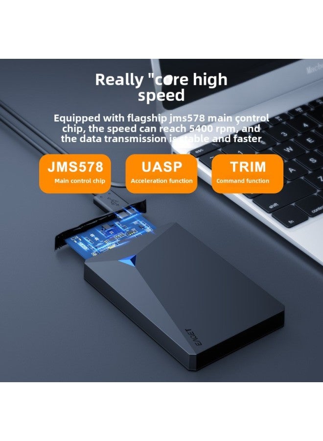 Mobile Hard Disk 1t Computer External Notebook External Mobile Phone 2t Mechanical Non-solid High-speed Game 500g-Capacity:500GB-Interface:320gb [diamond Black] Anti-fall And Shockproof * Internal Guarantee - Official Standard Hard Disk  - Image 1