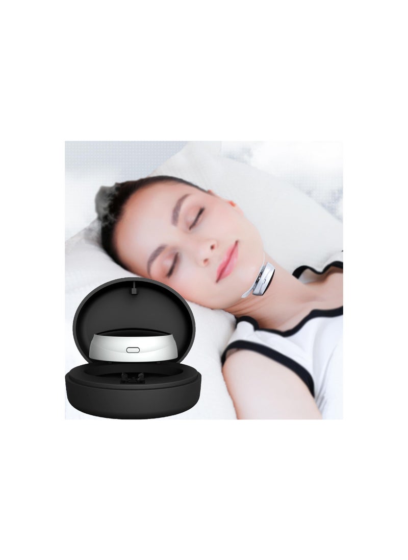 Captaintech Smart Throat Anti-Snoring Device: Electric Massage Snore Stopper for Sleep Apnea, Mute Muscle Tightening Chin Strap for Office, Airplane, and Dormitory Use.  - Image 1