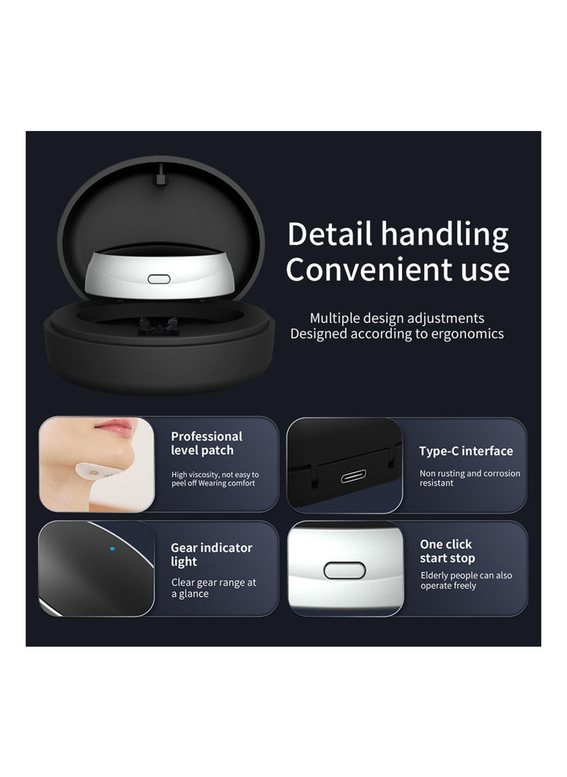 Captaintech Smart Throat Anti-Snoring Device: Electric Massage Snore Stopper for Sleep Apnea, Mute Muscle Tightening Chin Strap for Office, Airplane, and Dormitory Use.  - Image 3