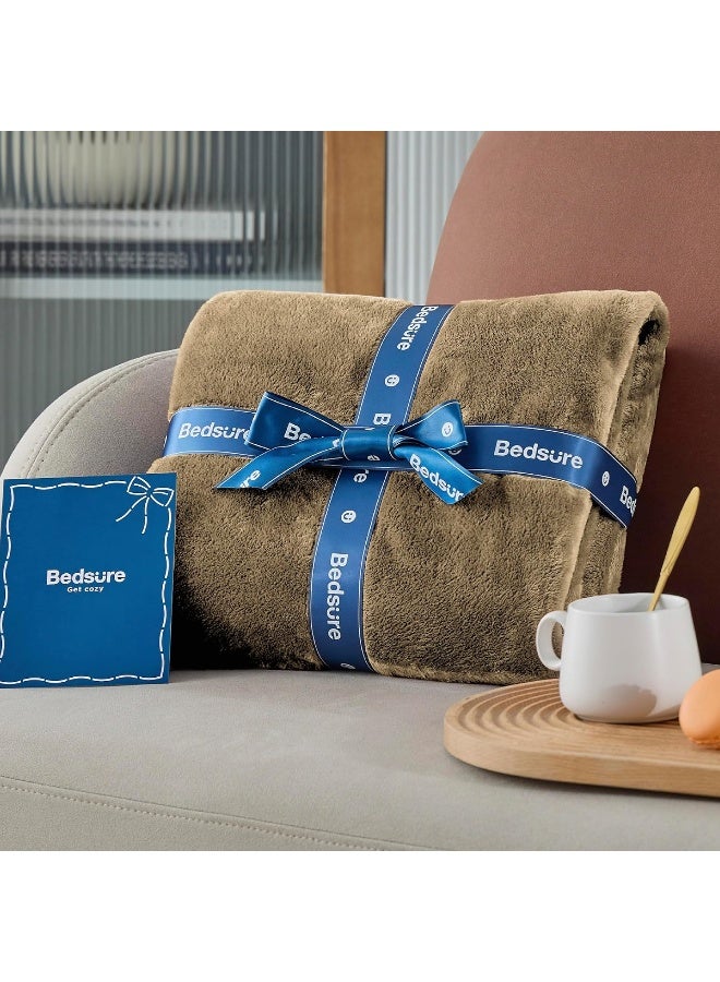Bedsure GentleSoft Fleece Blankets King Size Camel Bed Blanket Soft Lightweight Plush Cozy Fuzzy Luxury Microfiber 108x90 inches - Image 1