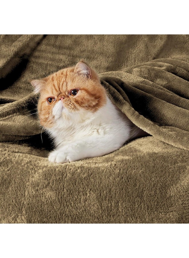 Bedsure GentleSoft Fleece Blankets King Size Camel Bed Blanket Soft Lightweight Plush Cozy Fuzzy Luxury Microfiber 108x90 inches - Image 2